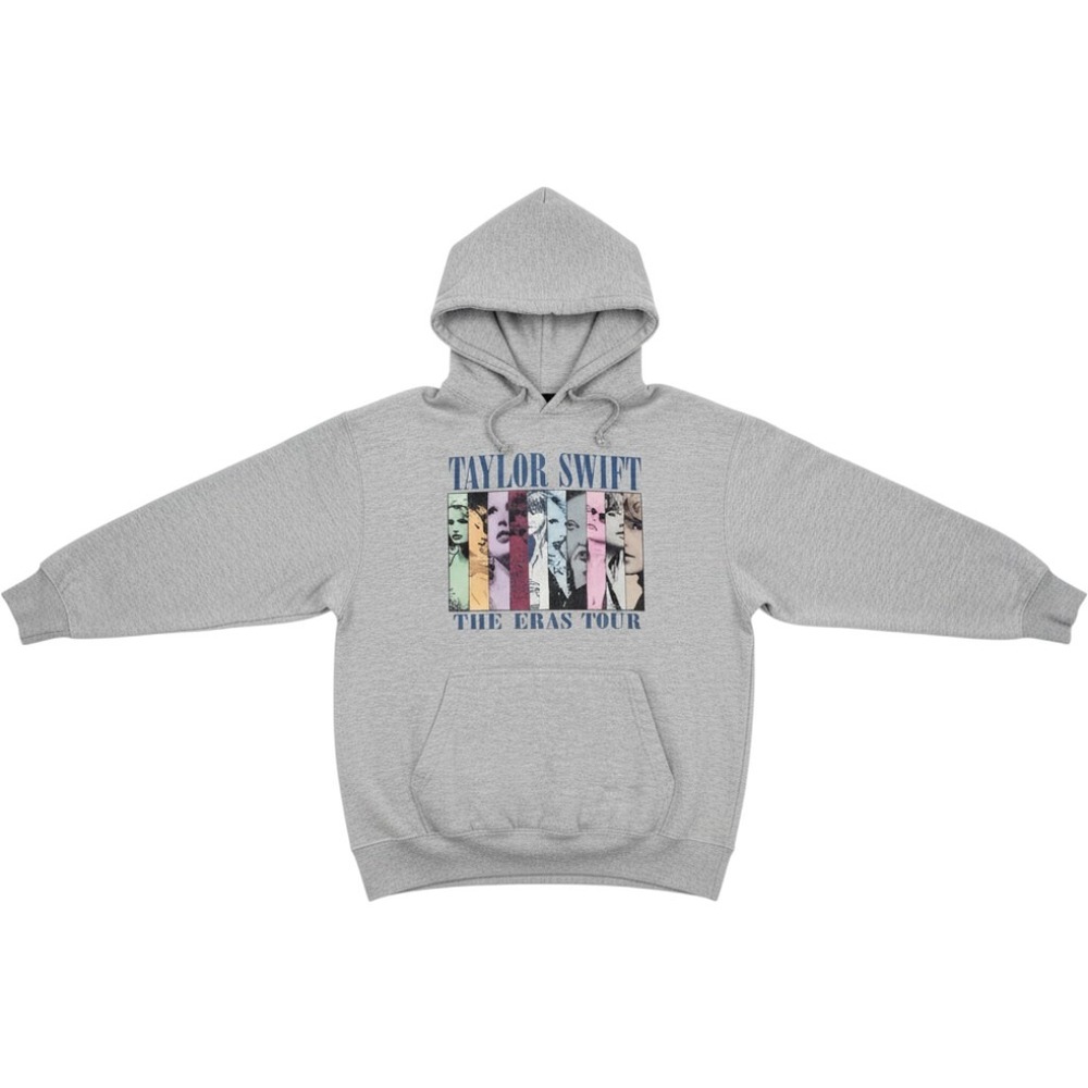 Taylor Swift The Eras Tour Hoodie Gray Graphic Concert Merch Small CS-777